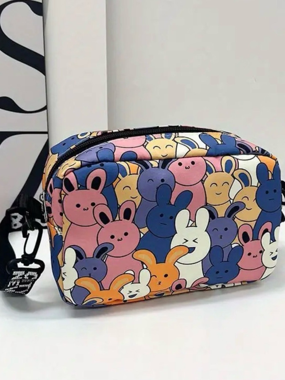 Cute Multicolor Bunny Print Small Pets Crossbody Bag
